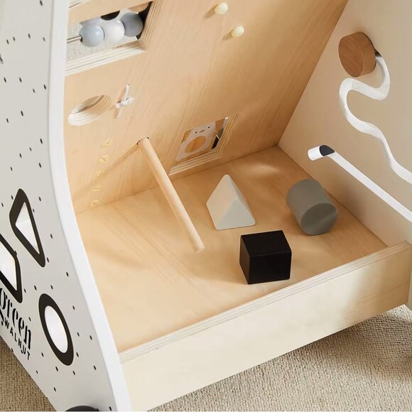 Wooden Activity Walker | Wooden Baby Walker | Toddler Walker - Picture 3 of 4